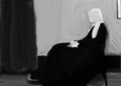 Whistler's Mother painting without frame