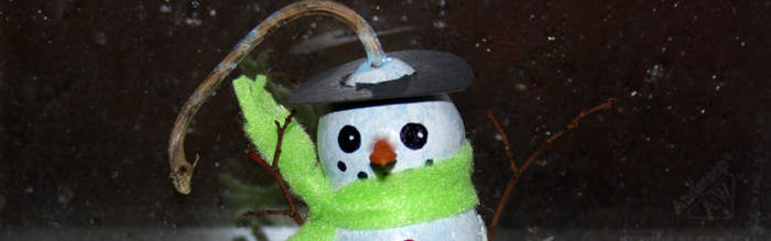 top hat snowman gourd