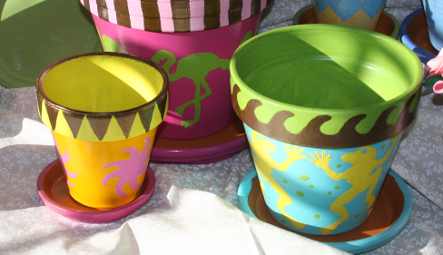 clay pot painting for kids