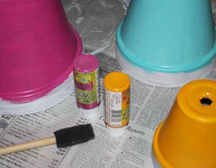 Painting Flower Pots Kids Craft